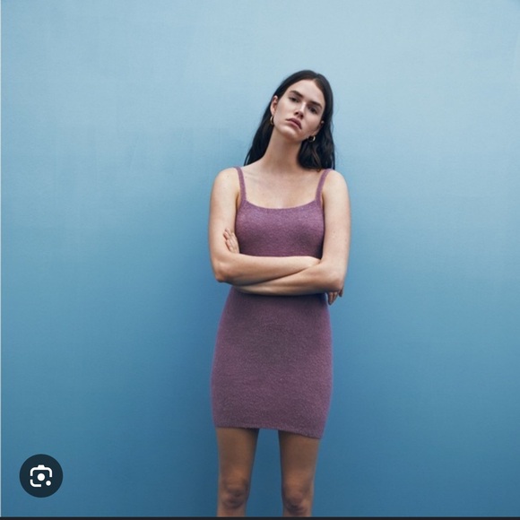 ZARA KNIT PURPLE DRESS - Picture 2 of 2